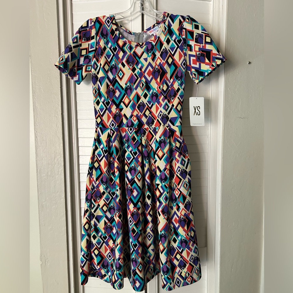 Lularoe Disney Maleficent Amelia dress, size XS